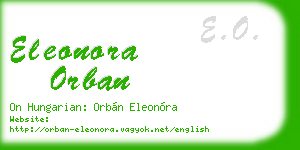 eleonora orban business card
