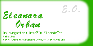 eleonora orban business card